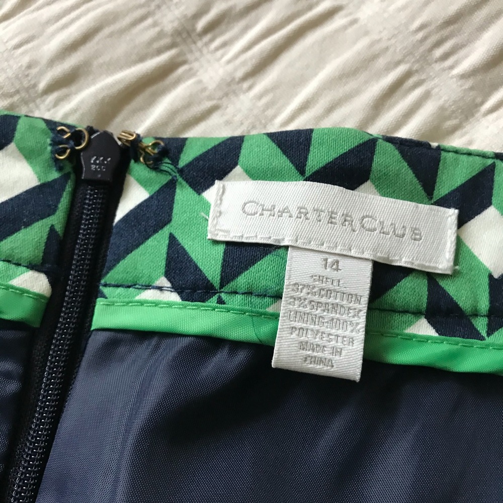 Charter Club Geometric Print Pencil Skirt. Sz 14 - Picture 4 of 4